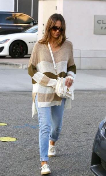 Jessica Alba Wears A Sweater From Faithfull The Brand Available For