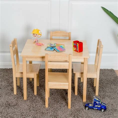 Harriet Bee Ruston Kids 5 Piece Play Table And Chair Set Wayfair