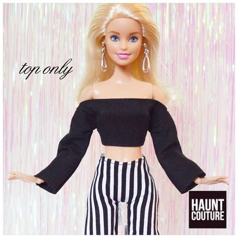 Barbie Doll Haunt Couture Bohemian Top Black High Etsy