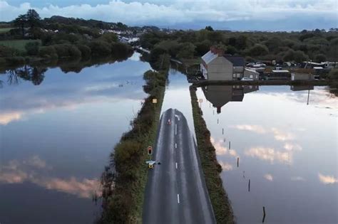 Incredible Drone Footage Captures Extent Of Flooding That Blocked