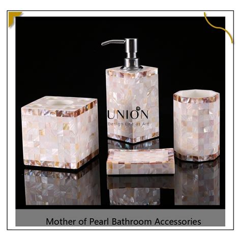 Bathroom Accessories Set Elegant Mother Of Pearl Toothbrush Holder