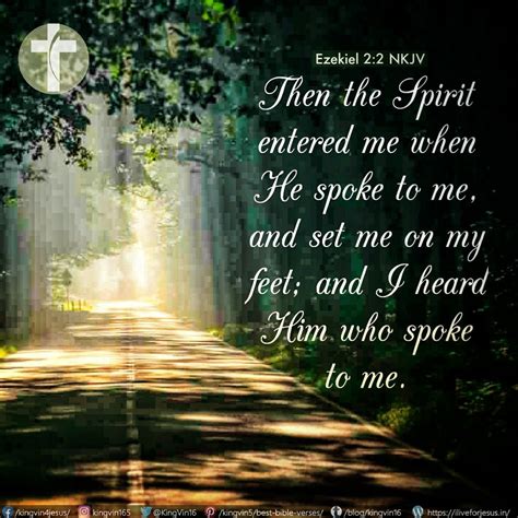 Then The Spirit Entered Me When He Spoke To Me And Set Me On My Feet