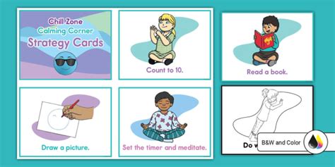 Chill Zone Calming Corner Strategy Cards Teacher Made