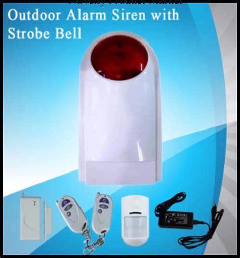 Outdoor Alarm Siren With Strobe Bell Burglar Alarm System In Alarm