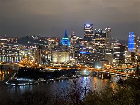 Downtown Pittsburgh at night | View of Pittsburgh from Point… | Flickr