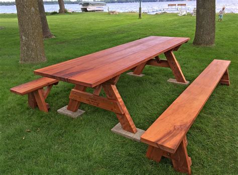 Large Wooden Picnic Table Custom Wood Picnic Table Kit