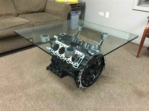 V8 Engine Block Coffee Table