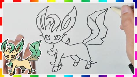 How To Draw Pokemon Leafeon Easy Drawing Step By Step Youtube