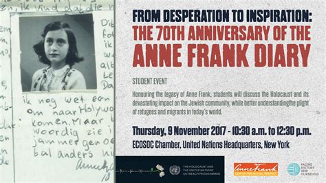 On Anne Frank Diary Anniversary Students To Take Part In Interactive