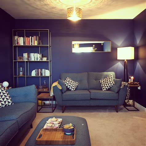 Dark Blue Living Room Zinc Sofa Teal Gold Accents Teal Sofa Living
