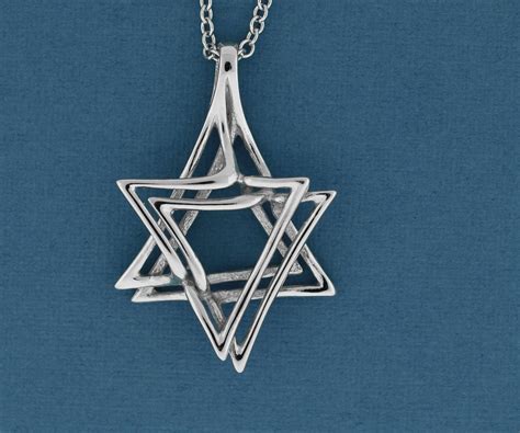 White Gold Jewish Star Solid 14k Magen David Bar Mitzvah Etsy Star