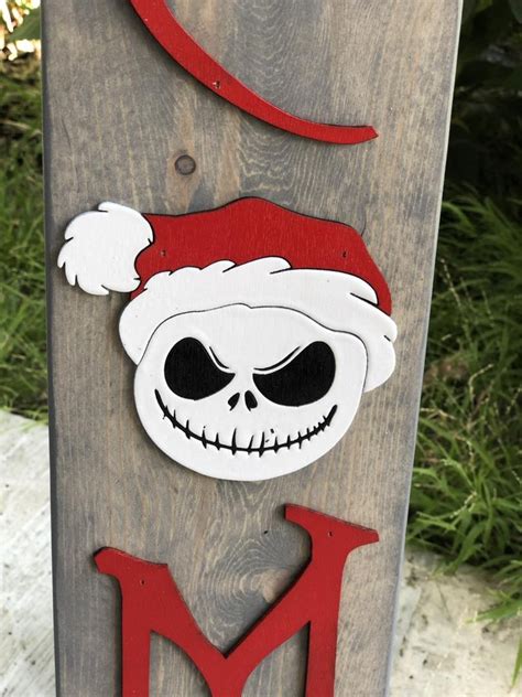 Nightmare Before Christmas Sign Rustic Sandy Claws Etsy Christmas