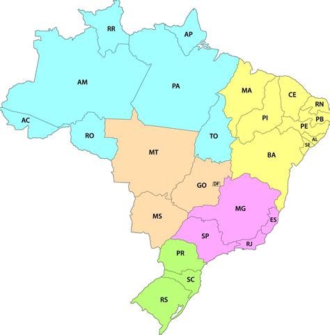 Mapa Dos Estados Do Brasil Abc