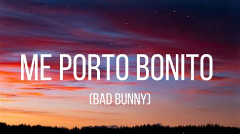 Bad Bunny Me Porto Bonito Letra Lyrics Youtube