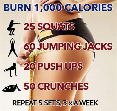 Burn 1000 Calories A Day And Lose A Pound A Week Easy To Do At Home