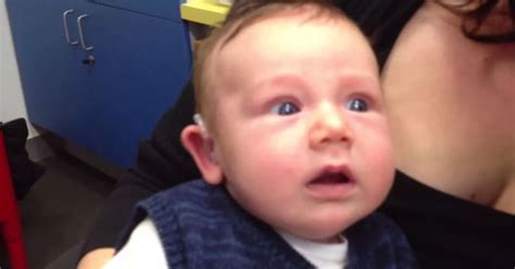 Listen To Heartwarming Moment Deaf Baby Hears Mum For First Time Thanks