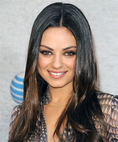 Mila Kunis Long Straight Formal Hairstyle Black Hair Color With