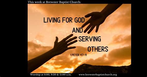 Message Preview: Living For God and Serving Others - Brewster Baptist ...