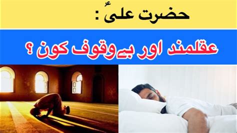 Who Is Wise And Who Is Foolish Aqalmand Aur Bewakoof Kon Hazrat Ali