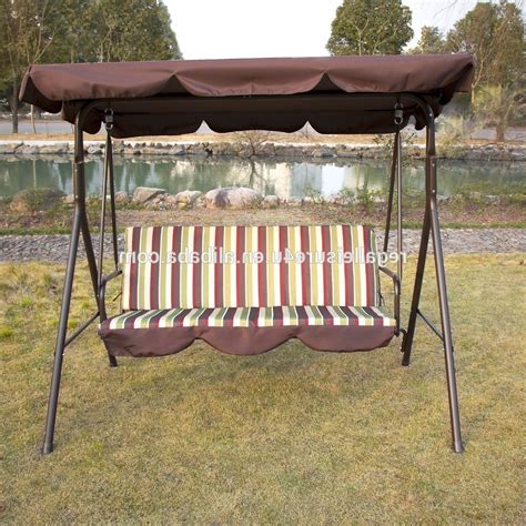 A porch swing is a piece of furniture that is specially designed for use in the outdoor environment such as the #10 abba patio 3 seat outdoor porch swing hammock. Top 30 of Porch Swings With Canopy