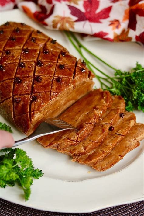 Best Vegan Ham Recipe Seitan The Cheeky Chickpea