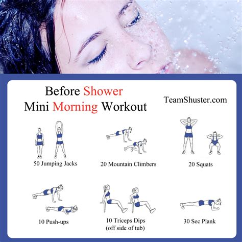 Before You Shower Mini Morning Workout Shower Workout Quick Morning Workout Before Shower