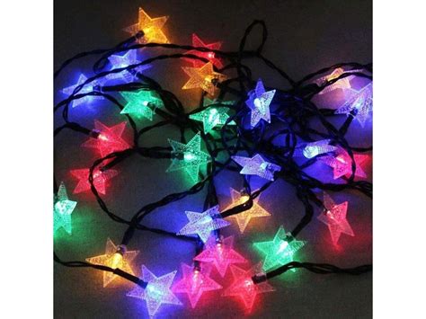 Solar Twinkle Star String Lights 50 Led Fairy Decorative Light For