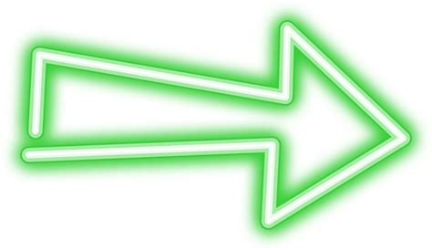 Green Neon Arrow Png Transparent