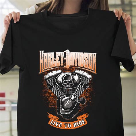 Hot Harley Davidson Motorcycles Skull Unisex T Shirt S Motor Harley