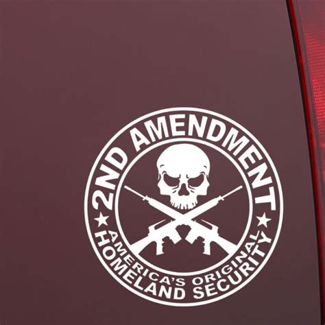 2nd Amendment Gun Vinyl Decal Sticker Truck Diesel Car Hunting Auto