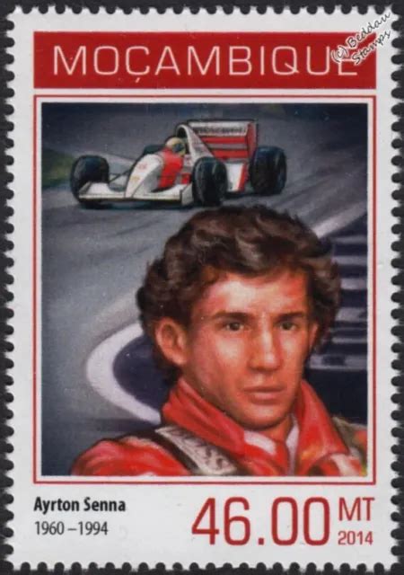 Ayrton Senna Formula One F1 Gp Racing Car Driver Stamp 8 2014 2 50 Picclick