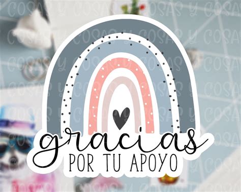 Gracias Por Tu Apoyo Stickerpegatina Etsy México