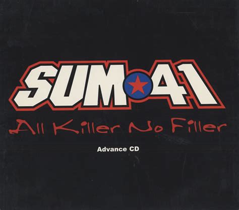 Sum 41 All Killer No Filler Us Promo Cd Album Cdlp 444790