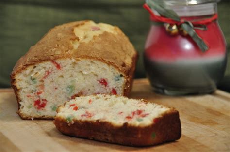 Place tag and jingle bells on ribbon and tie ribbon into a knot. Festive Cherry Pound Cake | Wishes and Dishes