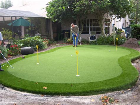Residential Synthetic Putting Green Pictures Eclectic Garden