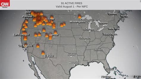 91 Wildfires Are Now Burning Across The Us With Oregons Bootleg Fire