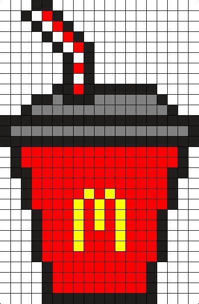 Afficher l image d origine grille vierge pixel art a. BY BICHOCO | Dessin quadrillé, Pixel art boisson, Pixel art nourriture