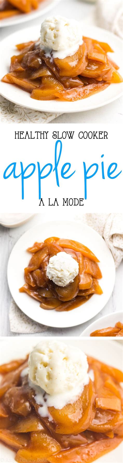 Healthy Slow Cooker Crustless Apple Pie à La Mode The Easiest Recipe You Ll Ever Make Just
