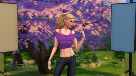 Sp03 Sweater Crop Top Remesh By Zahkriisos At Mod The Sims Sims 4 Updates