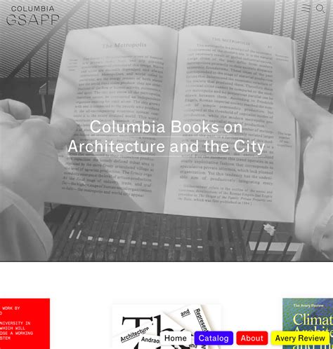 Columbia Books On Architecture And The City Website Linked By Air