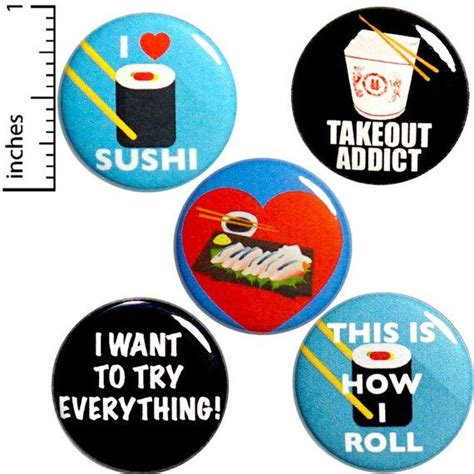 Foodie Pin For Backpack Buttons Or Fridge Magnets Sushi Etsy Funny