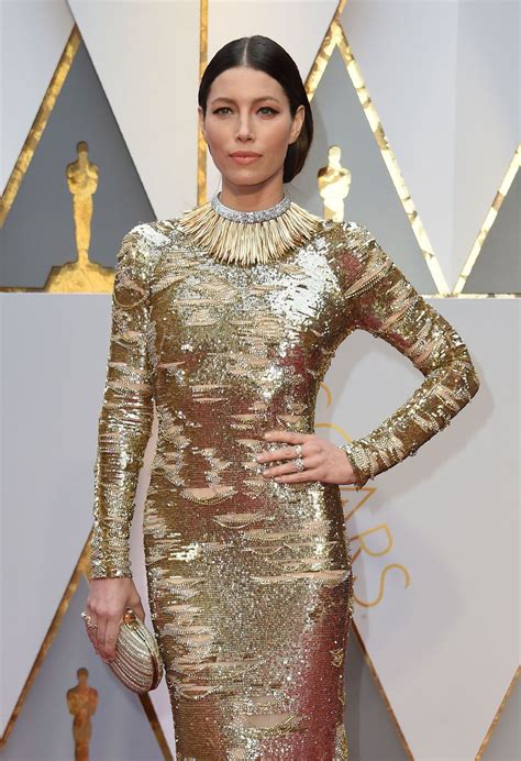 Jessica Biel Dominates The Red Carpet With High Glamour Hair And A