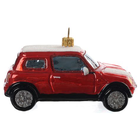 Blown Glass Christmas Ornament Red Mini Cooper Online Sales On