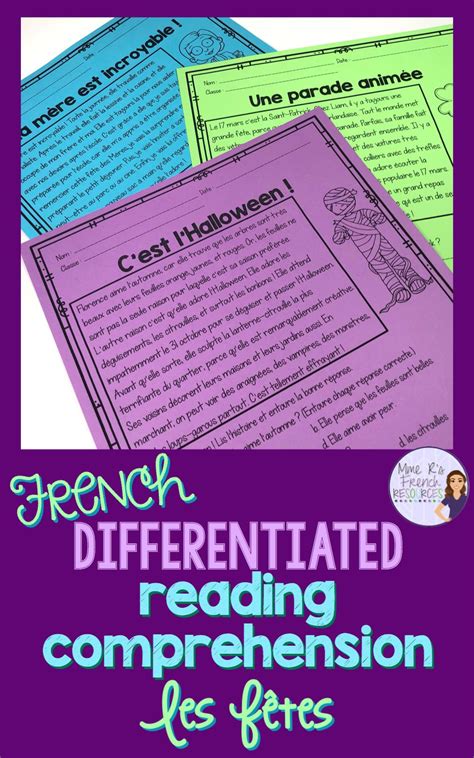French Reading Passages - Joseph Franco's Reading Worksheets