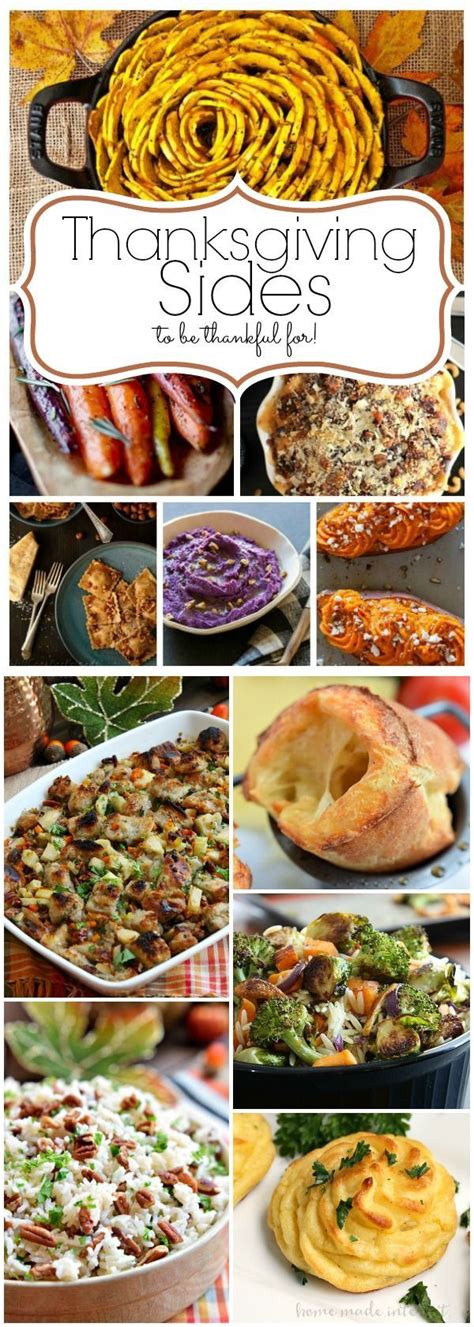 Thanksgiving Side Dishes Collage With The Title Overlaying Its Image Above