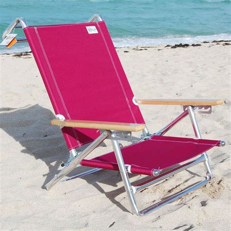 Copa 5 Position Layflat Aluminum Beach Chair Pink Aluminum Beach