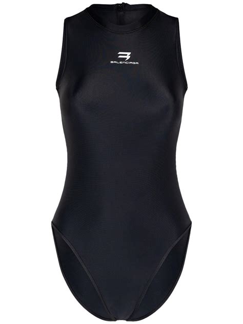 Balenciaga Racing Print Spandex One Piece Swimsuit In Blue Lyst