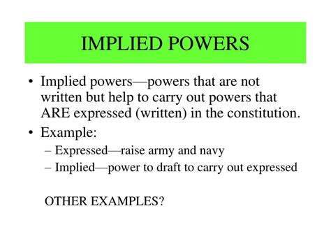What Is The Meaning Of Implied Powers Mastery Wiki