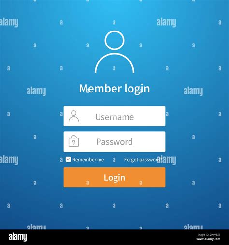 Login Form Website Ui Account Screen Page Register User Interface