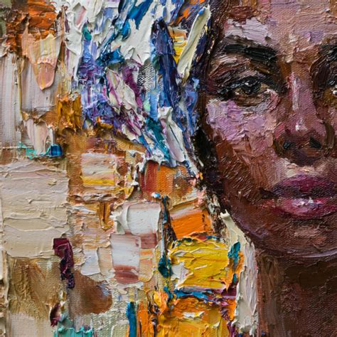 African Woman Portrait Painting Impasto Style By Anastasiya Valiulina